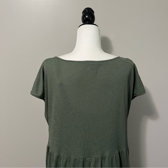 Love & Legend Cap Sleeve Green Tiered Midi Dress - Picture 8 of 12